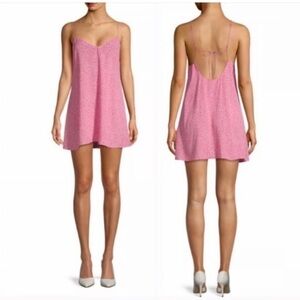 For Love And Lemons Twinkle Slip Dress Pink Spaghetti Straps size Large